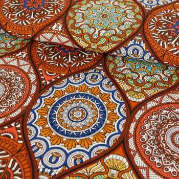 Canvas bedruckt mit Mandalas in Orange/Brauntönen